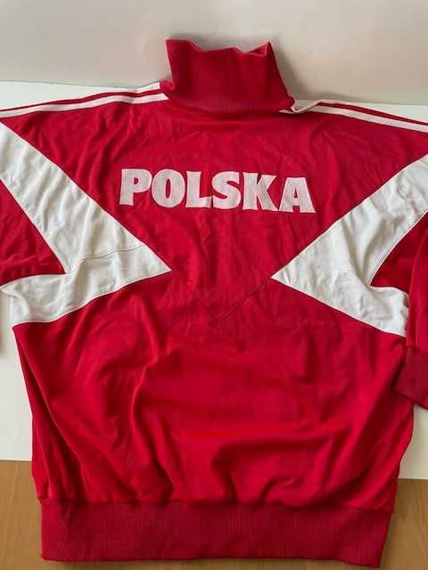 Bluza piłkarska Polska reprezentacja retro Adidas rozmiar 56 XL
