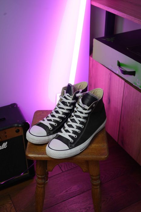 Czarne skórzane Converse Chuck Taylor | Rozmiar 45