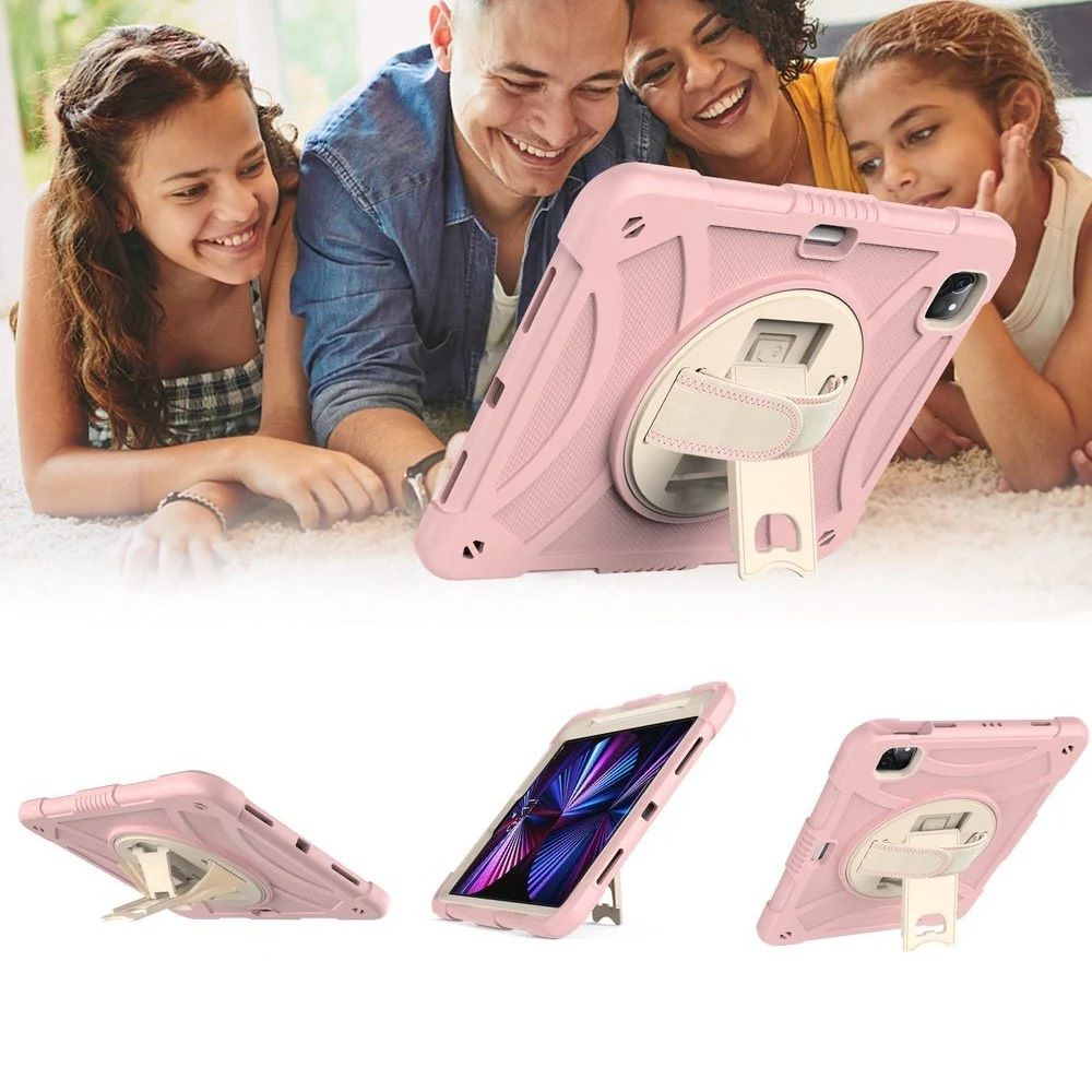 Etui do iPad Air 4/5 10,9” z Podstawką i Miejscem na Rysik Różowe