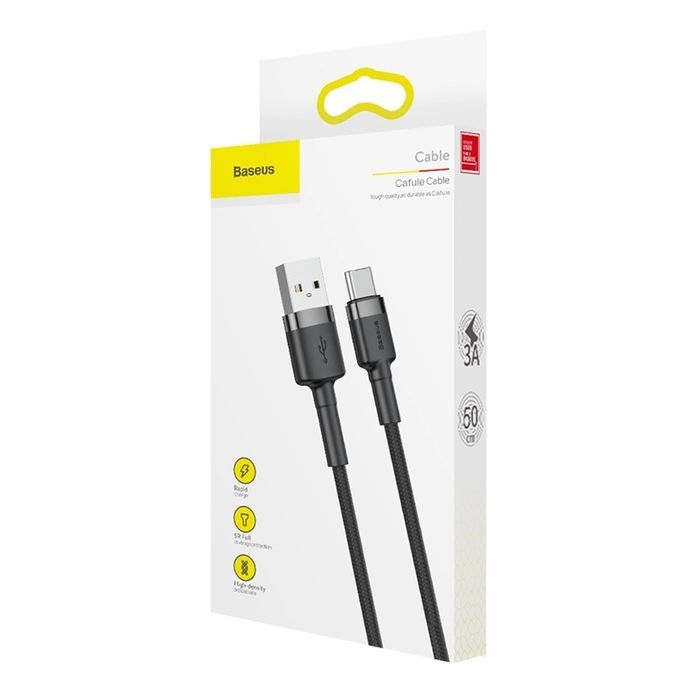 Baseus Cafule wytrzymały kabel przewód USB / USB-C QC 3.0 3A 0,5 m