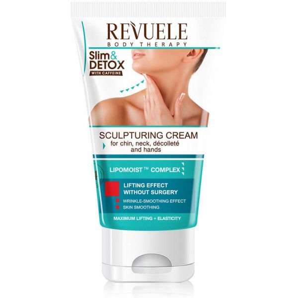 Revuele creme reafirmante pescoço decote queixo mãos rugas lifting NOV