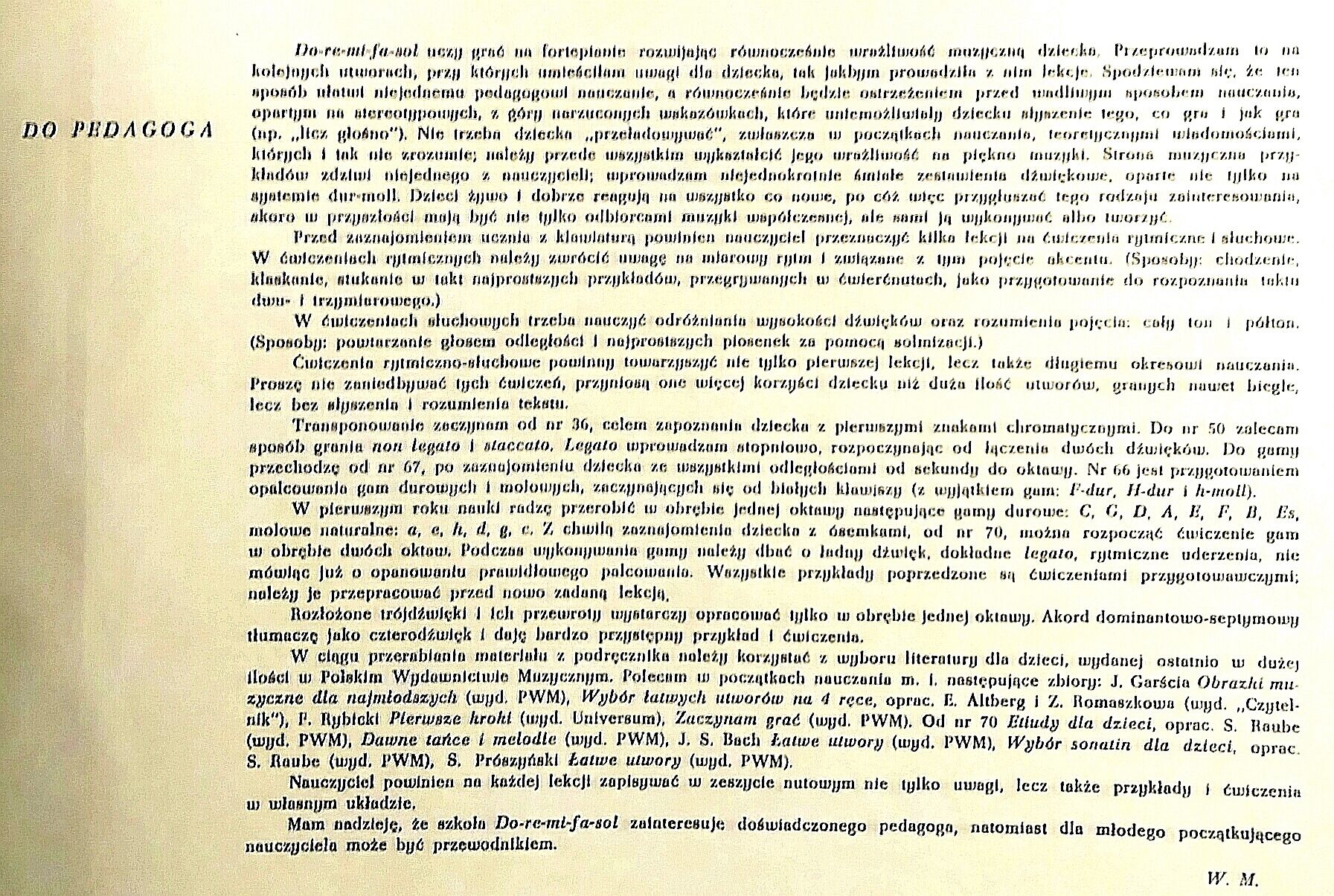 Nuty, DO-RE-MI-FA-SOL, Początki nauki gry na fortepianie, PWM 1964 r.