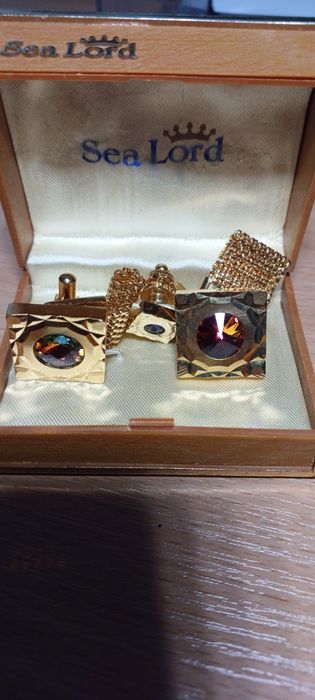 Запонки чоловічі Sea Lord позолота