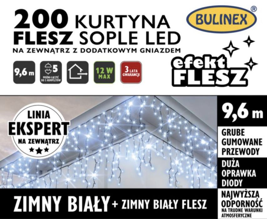 Kurtyna Led flesz biały Bulinex Expert