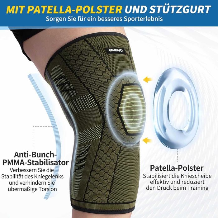 Orteza Kolana z Stabilizatorami i Poduszką Bandaż Wsparcie Kolana 2szt