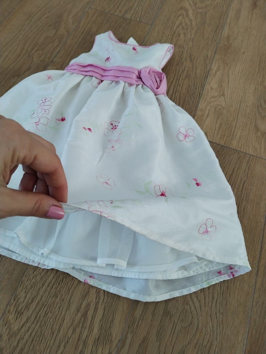 Vestido de cerimônia de bebê menina 9m