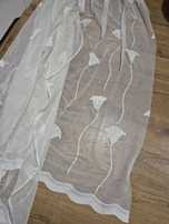 Firana ecru kwiaty 150x180