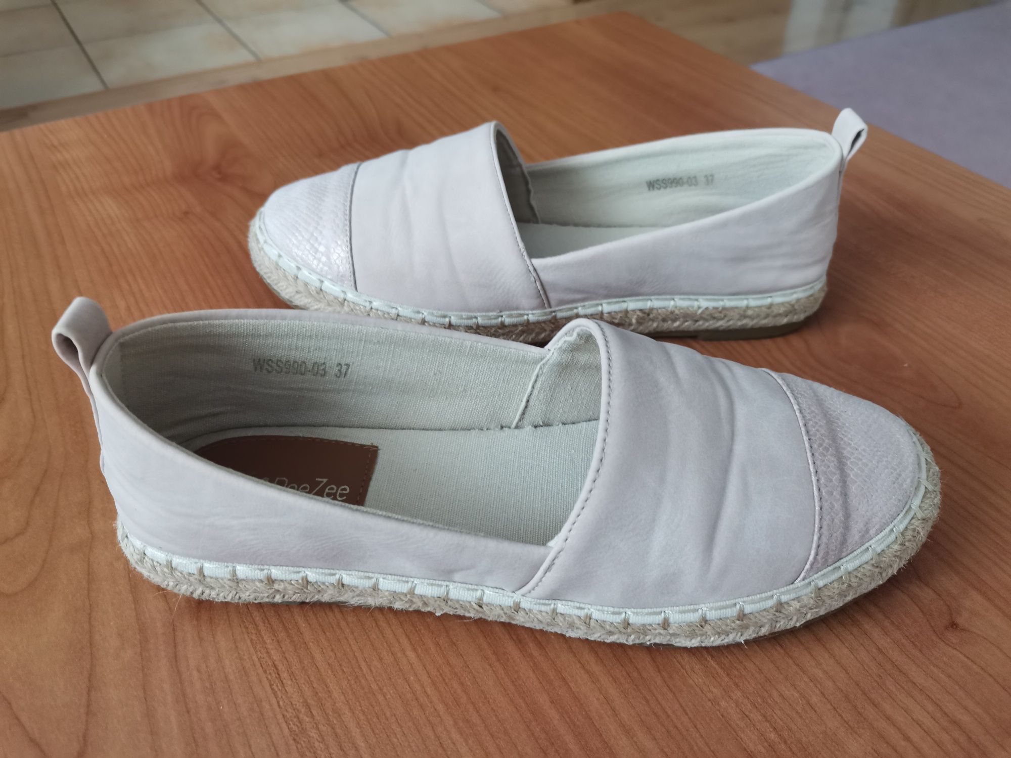 Espadryle tenisówki różowe pudrowe DeeZee 37