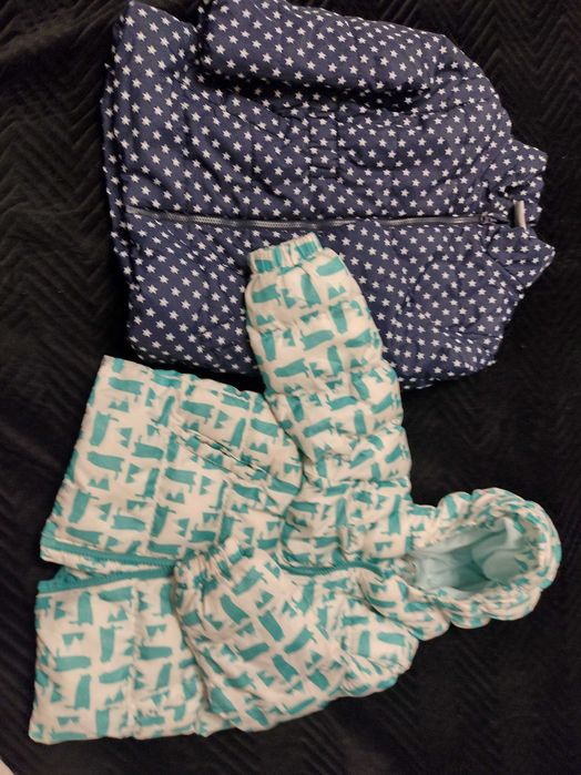 Paka mega kurtki, ocieplane legginsy rozmiar 86