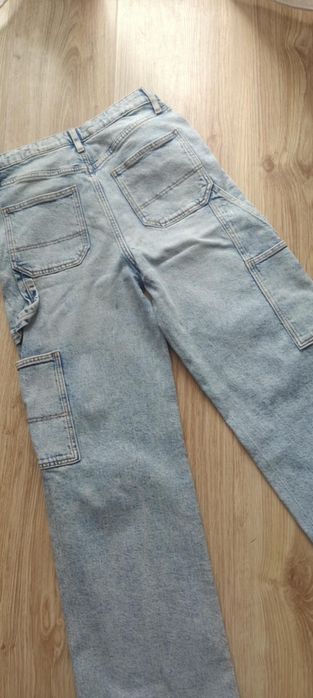 H&M spodnie wide dżinsowe 152
