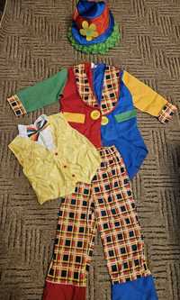 Прокат карнавальный костюм клоун шут детский на мальчика 5-8 лет