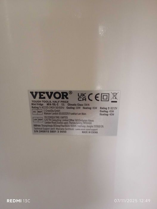 Frigorífico piqueno