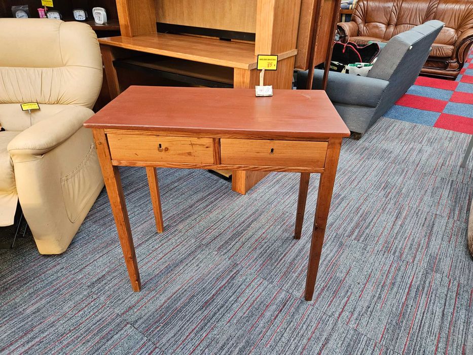 Mesa / Secretária em madeira maciça com duas gavetasl, r