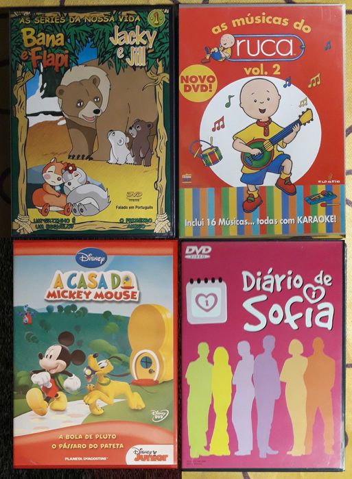 A: DVDs Infantis 0,40 cêntimos filmes desenhos animados crianças
