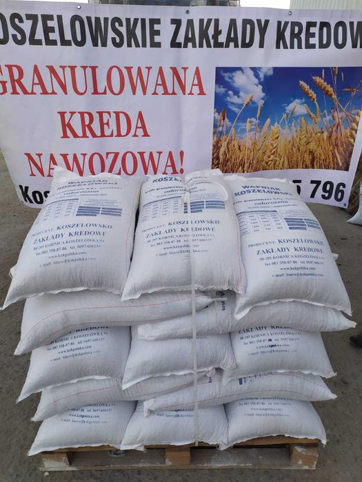 WAPNO GRANULOWANE, KREDA nawozowa granulowana 06a, Wapniak Koszelowski