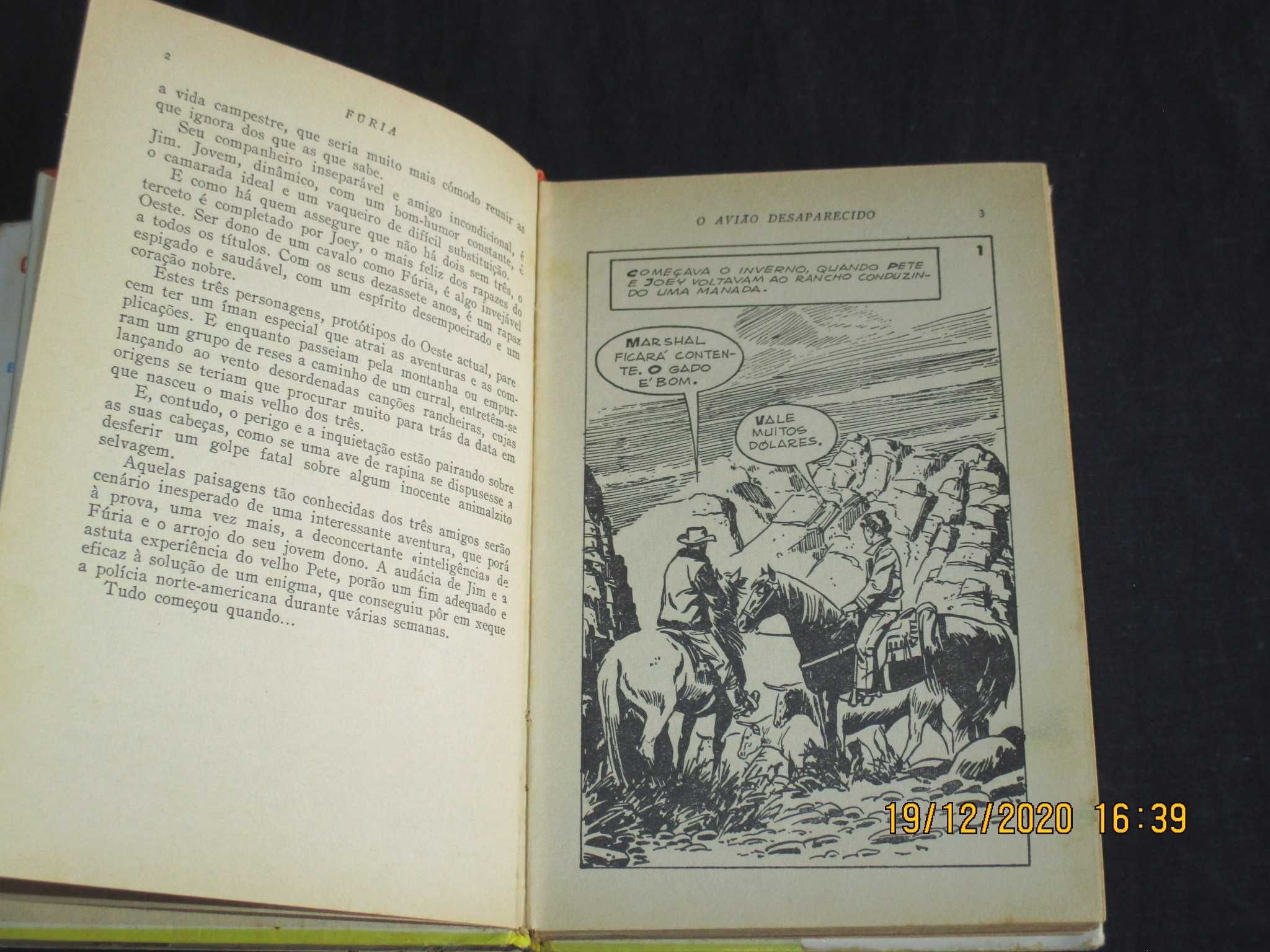 Livro Fúria O Avião Desaparecido Heróis Ibis 1ª edição 1965