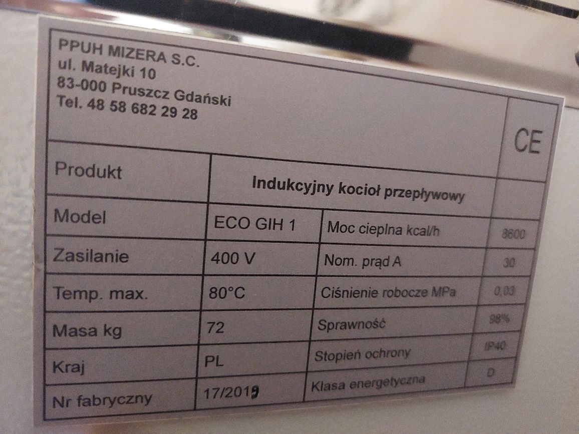 Zestaw grzewczy – Piec indukcyjny Mizera ECO GIH 1 + bojler Biawar