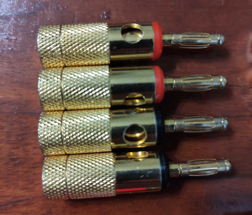 Коннекторы бананы для акустических систем IXOS, FOSPOWER, PRO SIGNAL.