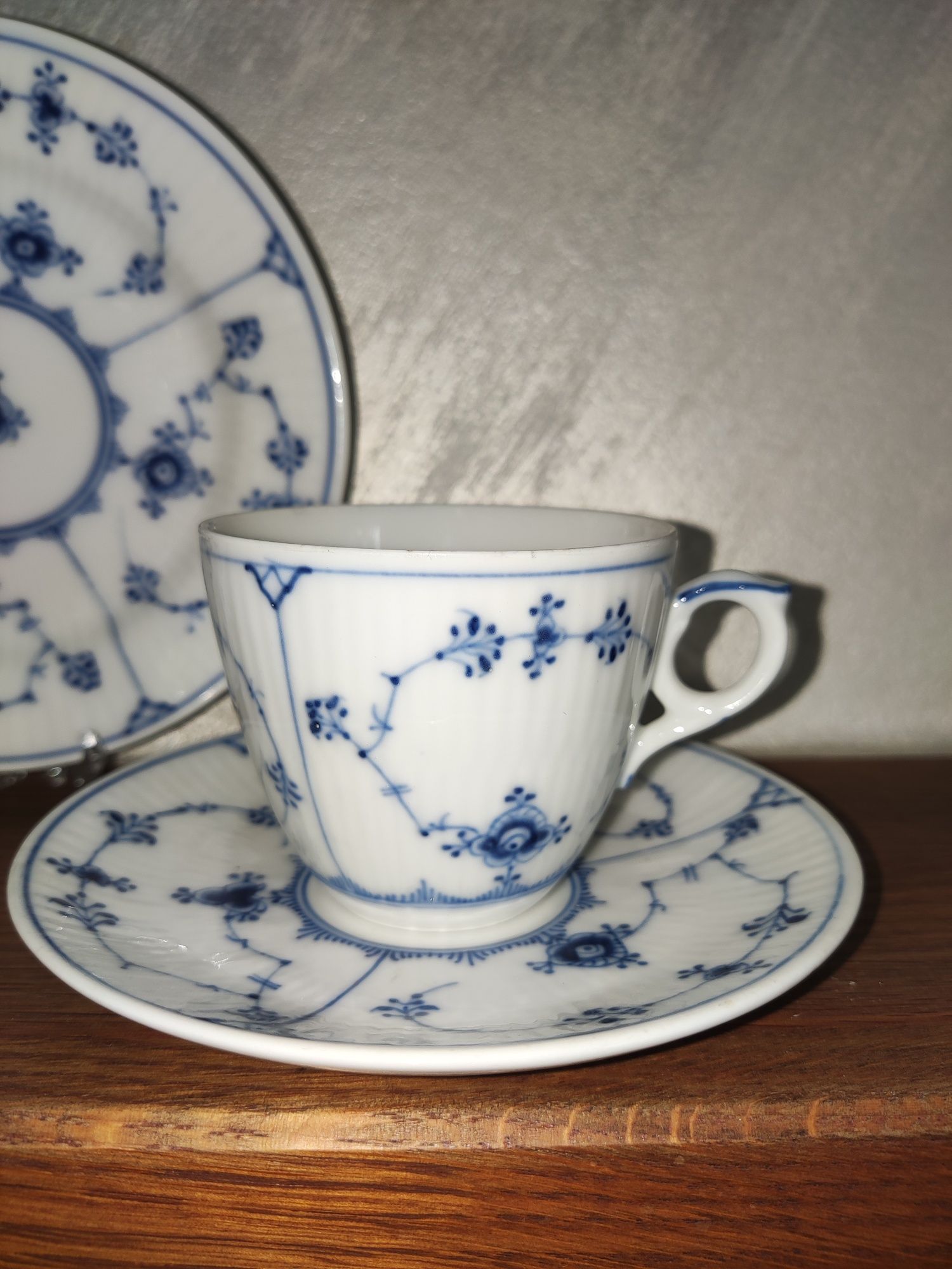 Royal Copenhagen TRIO filiżanka spodek Blue Fluted Musselmalet