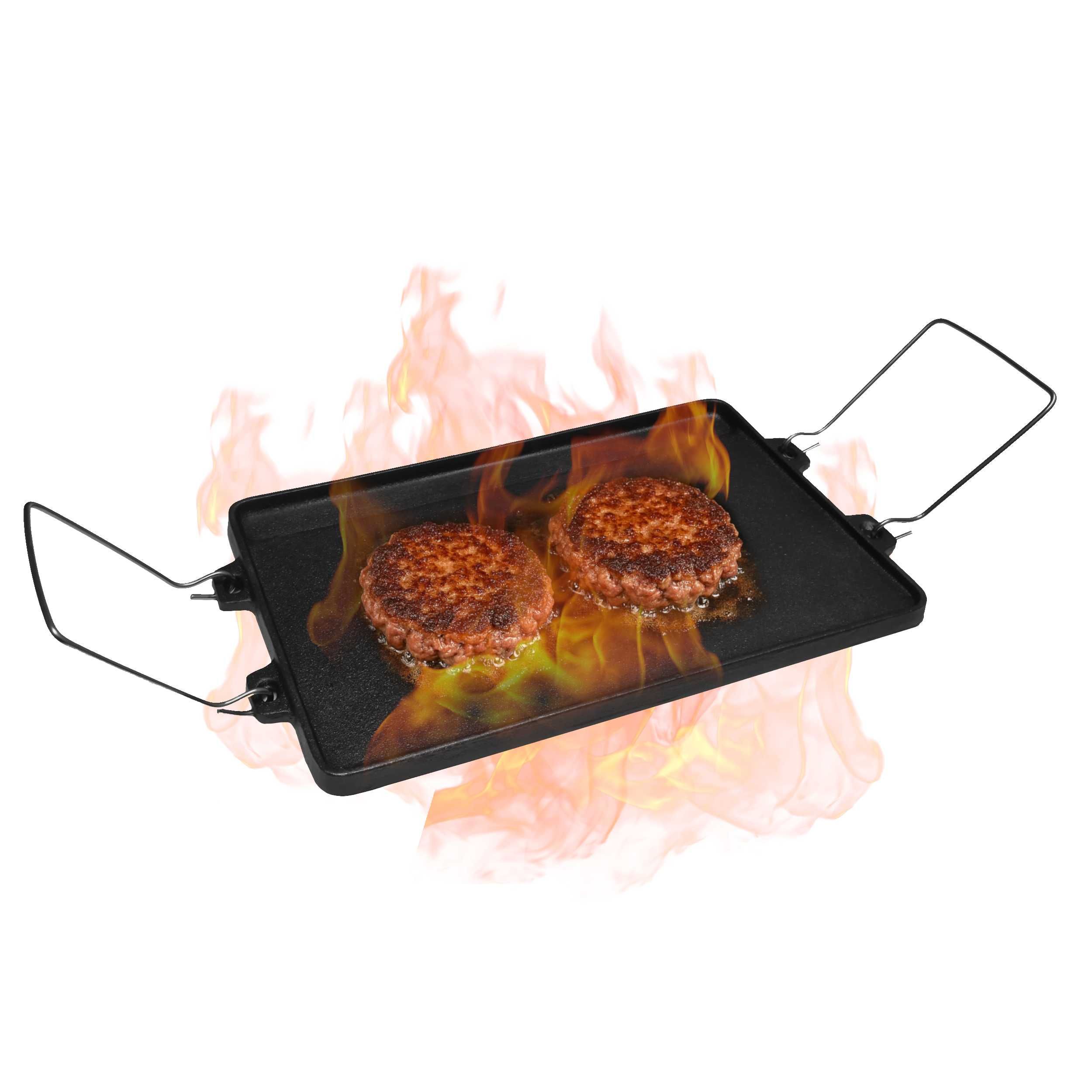 Płyta ŻELIWNA Grillowa dwustronna Ruszt do burgerów patelnia na grill