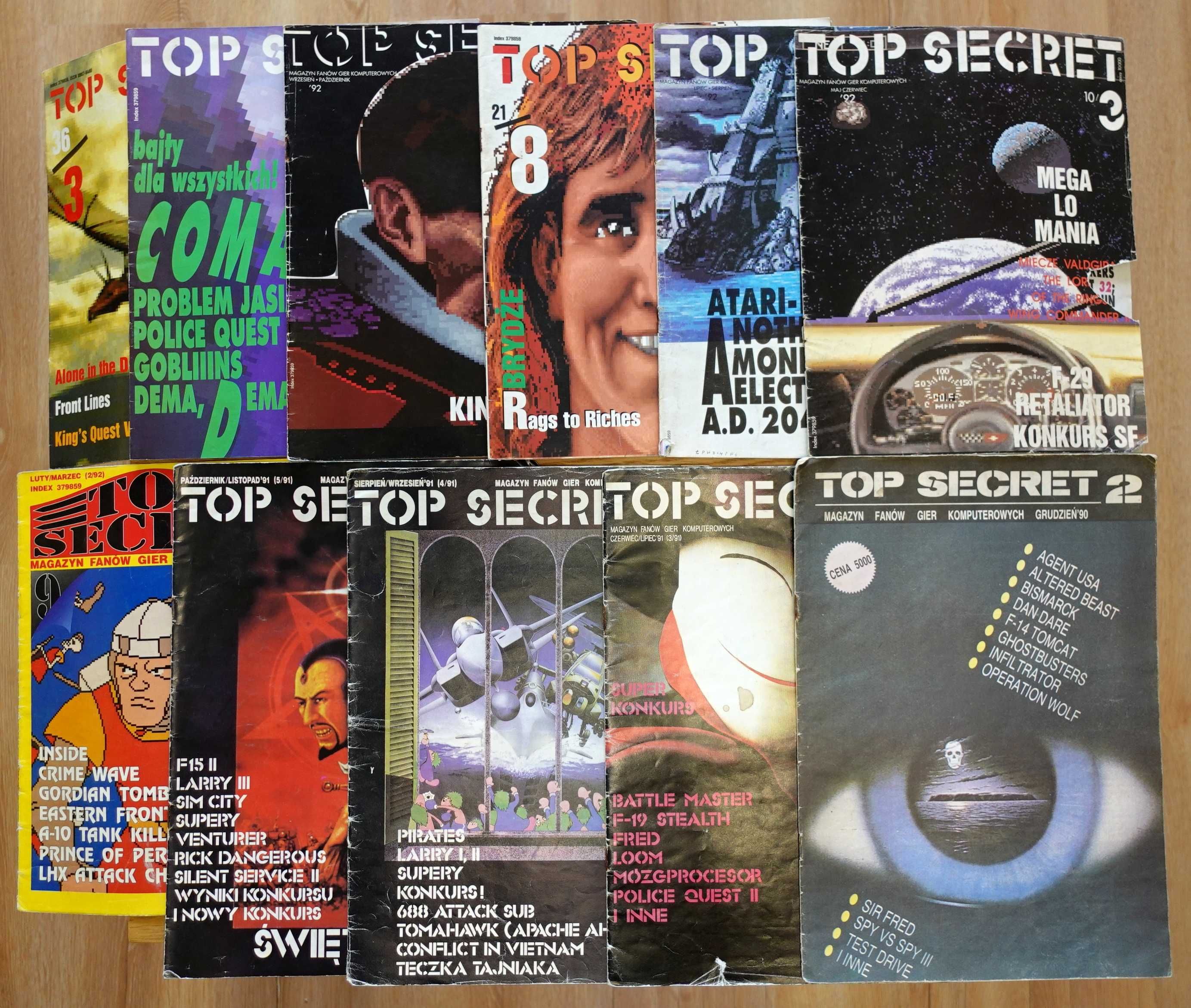 Top Secret ORYGINAŁY 11 numerów 1990 do 1995
