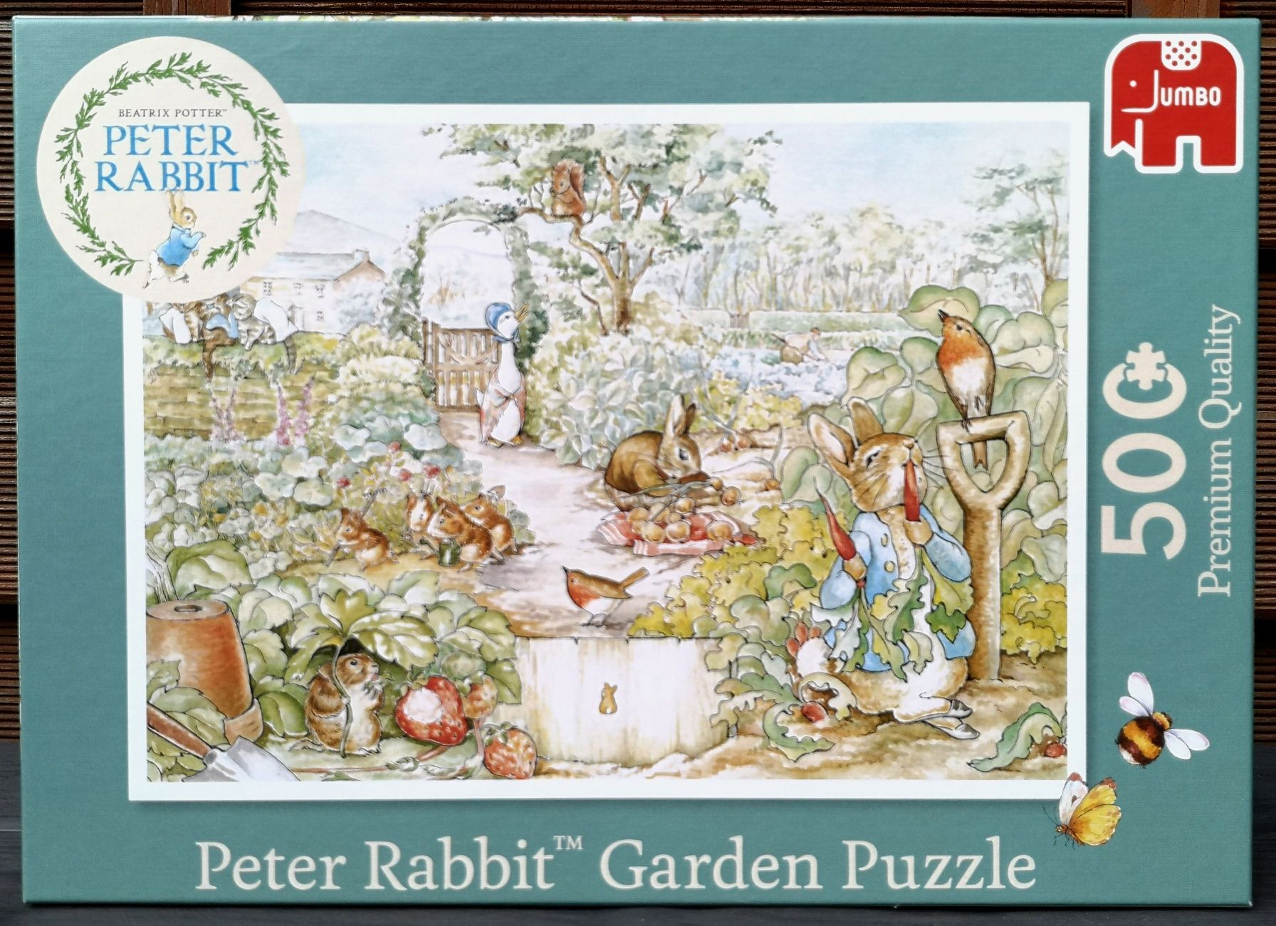 Puzzle 500 Jumbo Peter Rabbit Beatrix Potter Garden nie 1000