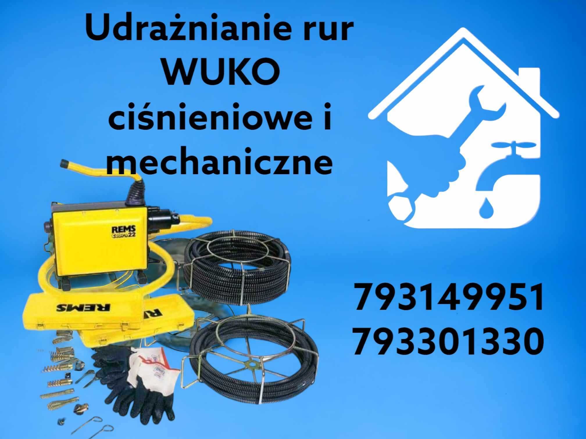 Pogotowie Kanalizacyjne WUKO Pleszew hydraulik Pleszew udrażnianie rur