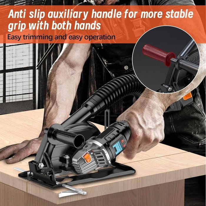 Przystawka do szlifierki kątowej z prowadnicą i kolektorem pyłu 125mm