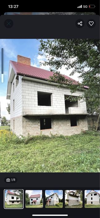 Dom w stanie surowym, drugi dom drewniany, dzialka 2300
