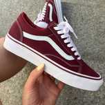 Оригинальные Женские Кеды Vans Old Skool Бордовые DC кеды на лет
