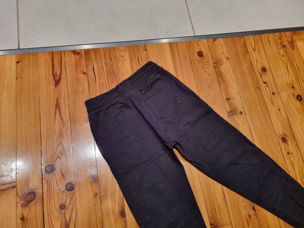 Spodnie dresowe 134 czarne dresy spodnie