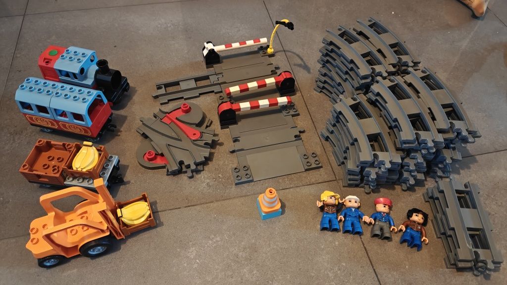 Lego Duplo duży pociąg, MEGA ZESTAW torów, przejazdy
