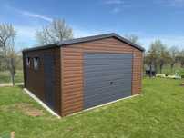 Garaż blaszany drewnopodobny premium domek ogrodowy hala 4x6