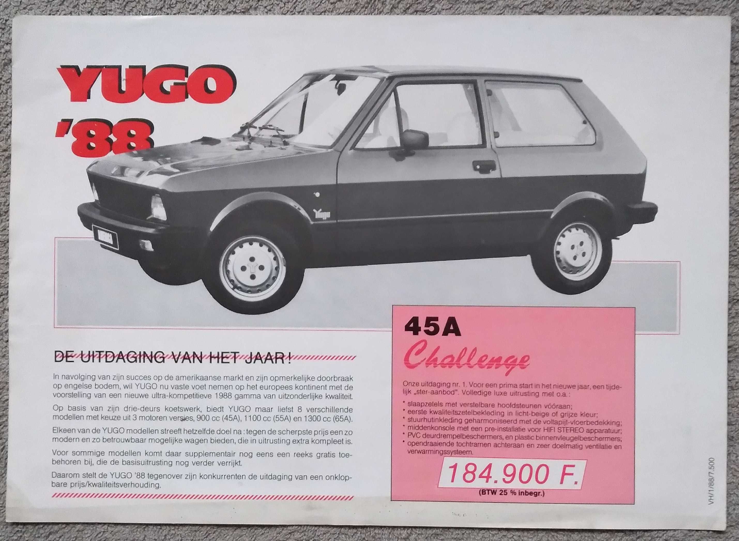 Prospekt YUGO 1988