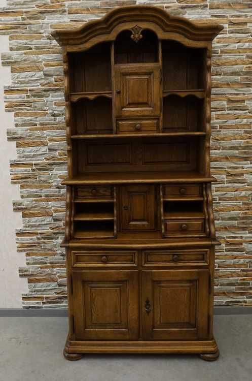 Sekretarzyk dębowy lity dąb z nadstawką szer. 92 cm  (p-1078)