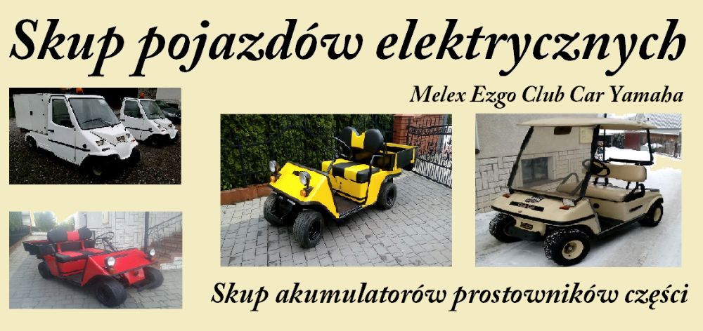 Skup pojazdów Melex Club Car ... Skup akumulatorów prostowników części