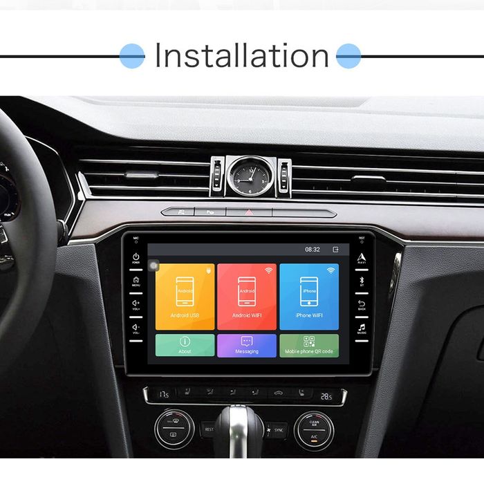 Rádio android 8 polegadas WiFi GPS Bluetooth FM MirrorLink Novo