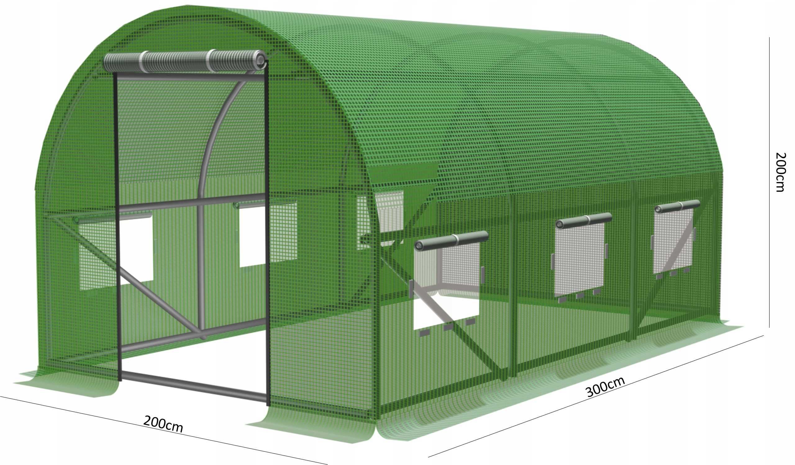 TUNEL OGRODOWY foliowy szklarnia 2x3m FOLIAK 6m2 GRATIS TUN5552