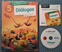 "Diálogos Língua Portuguesa 5º Ano" Manual + e-Manual - Ótimo Estado!