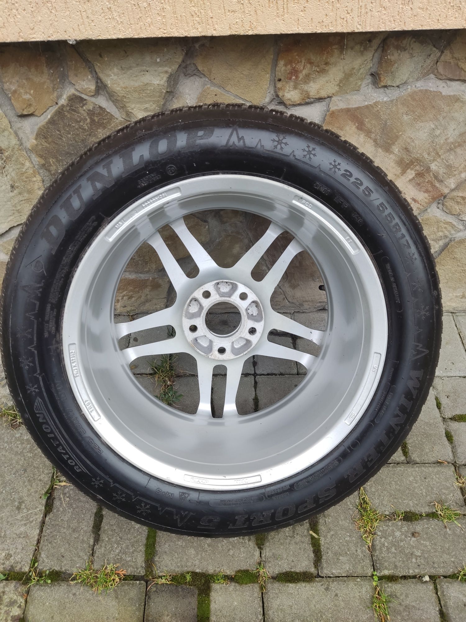 Титановий диск з резиною 7jx17h2 5x112 et45 dezent Dunlop 225/55R17