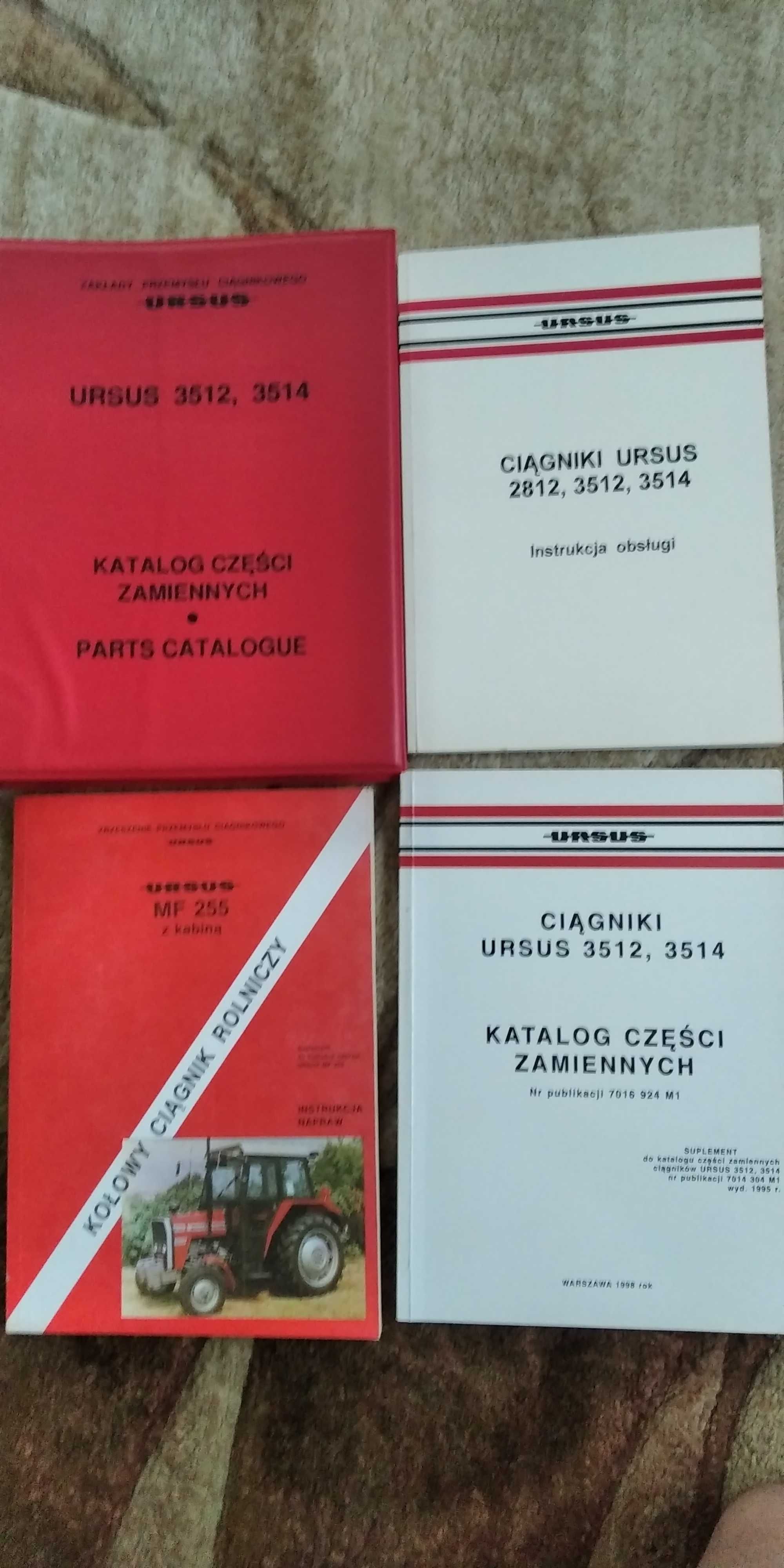 Ursus 3512,3514 zestaw instrukcja obsługi katalog części