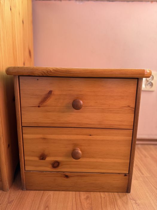 Szafka nocna niska komoda lite drewno sosnowe