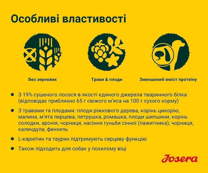 JOSERA Lachs & Kartoffel 12,5кг Корм з лососем для собак