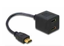 Kabel HDMI - 2x HDMI DELOCK 0.2 m