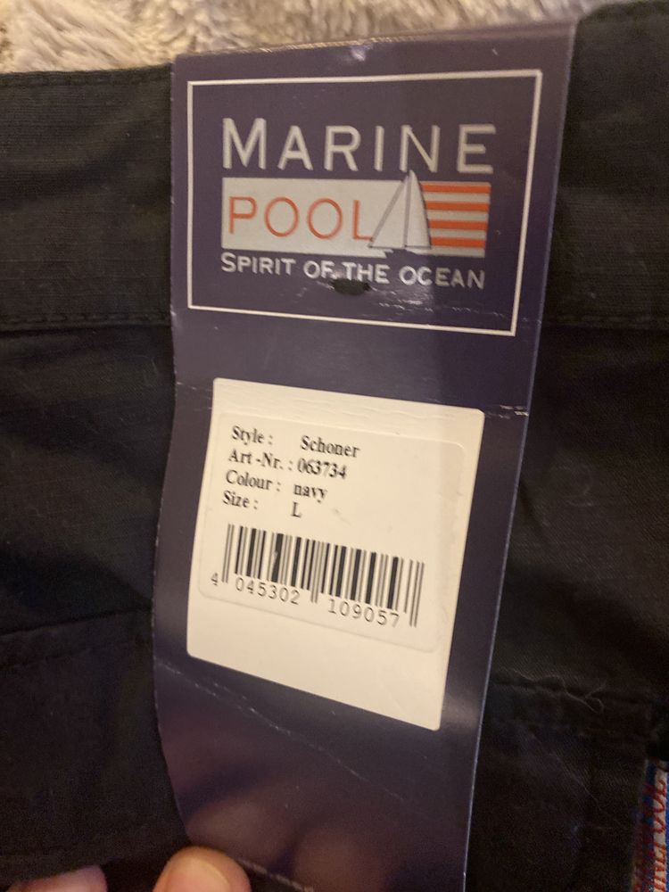 Spodnie zeglarskie Marine Pool model Schoner rozm. L kolor Navy