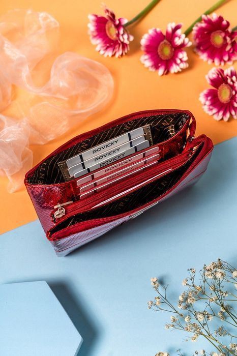 duży portfel damski na zamek wykonany ze skóry naturalnej - lorenti