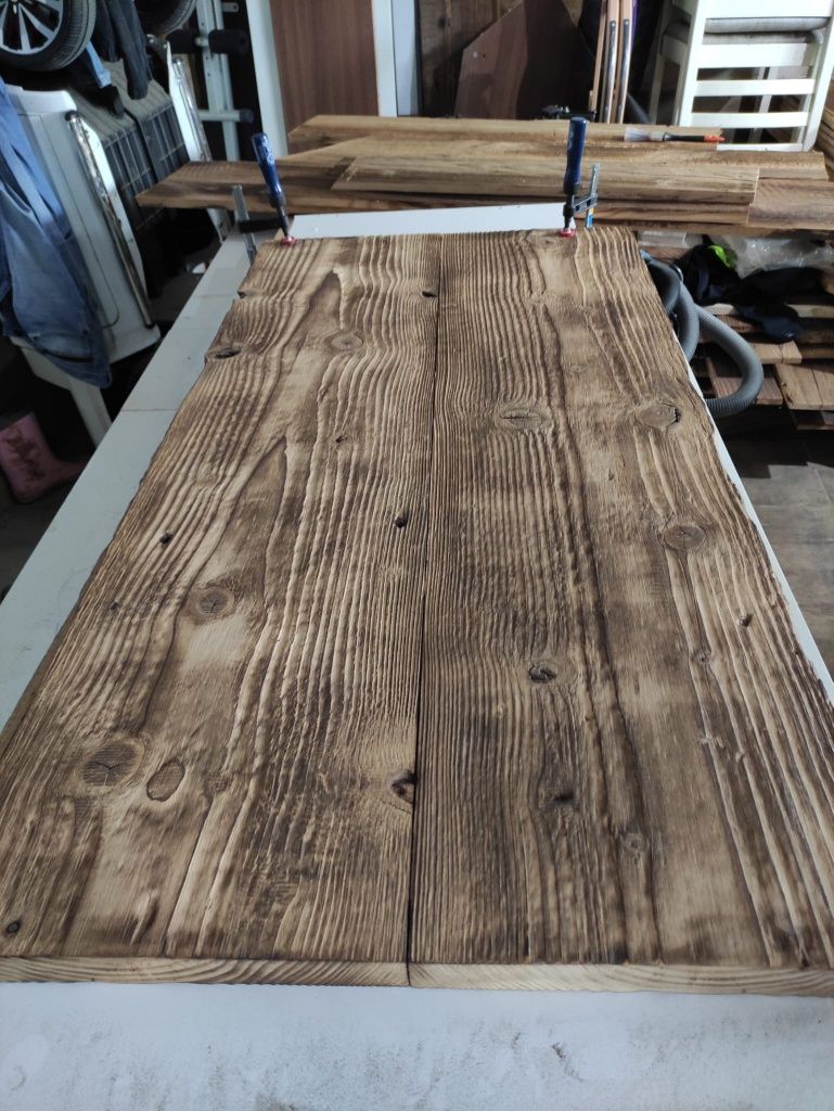 Stare drewno deski rustykalne belki boazeria blat