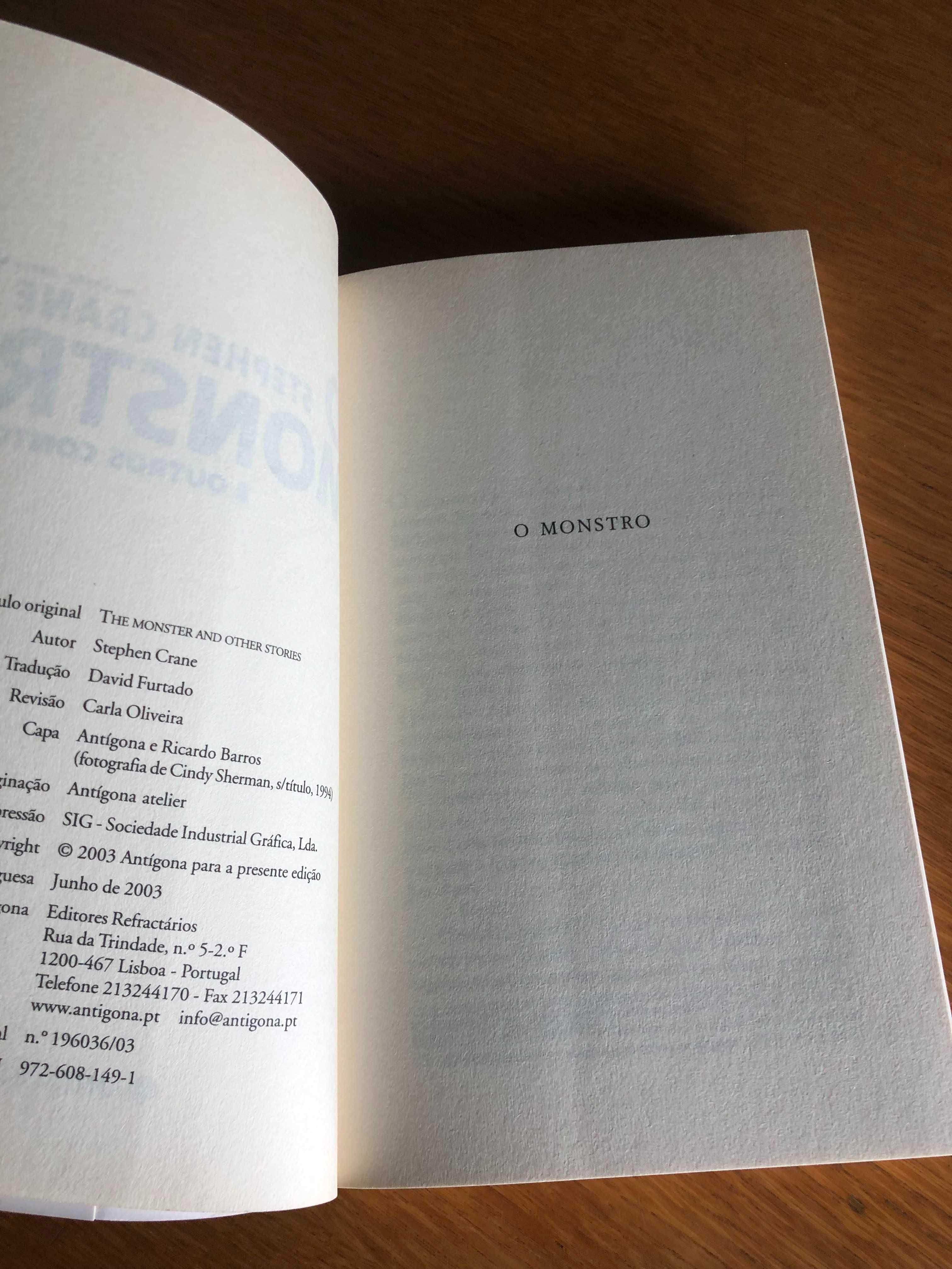 O MONSTRO e outros contos     Stephen Crane