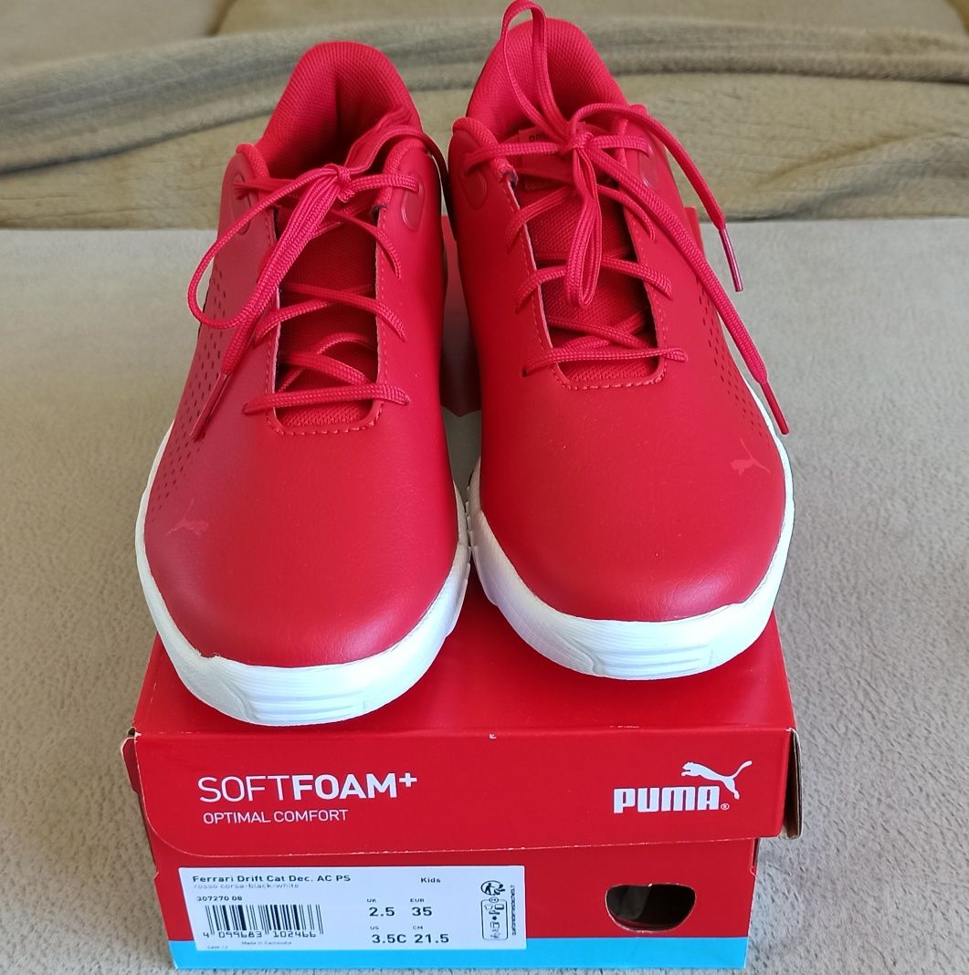 Nowe buty chłopięce Puma Ferrari-rozmiar 35