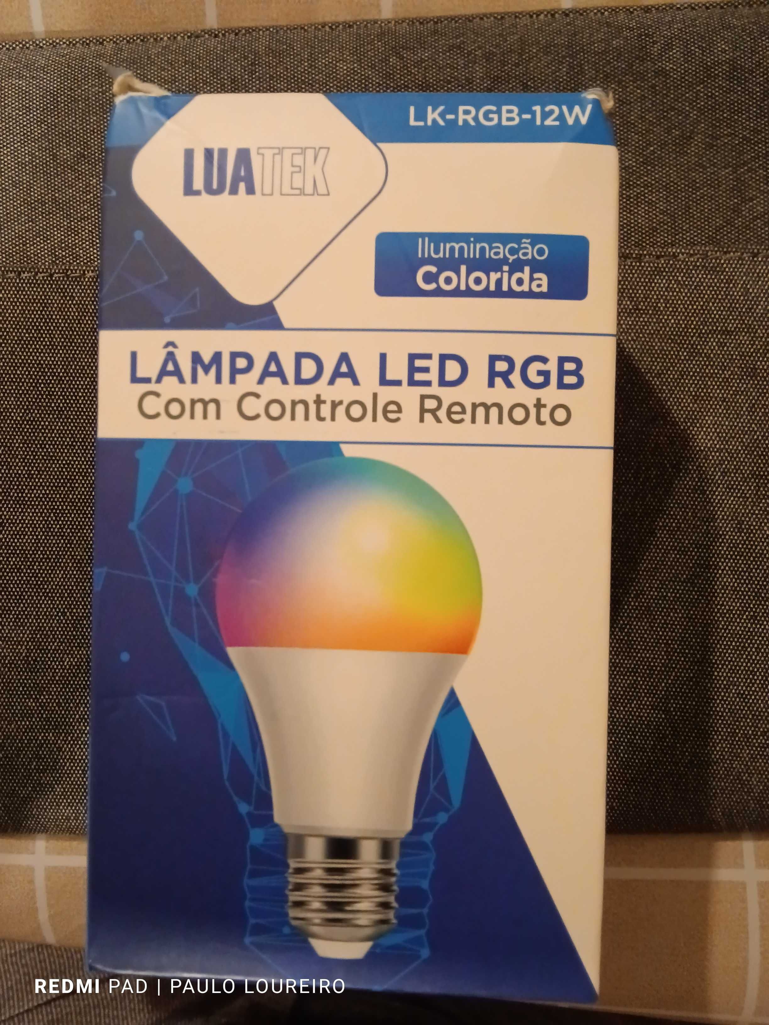 LÂMPDA RGB c Controle remoto 12W